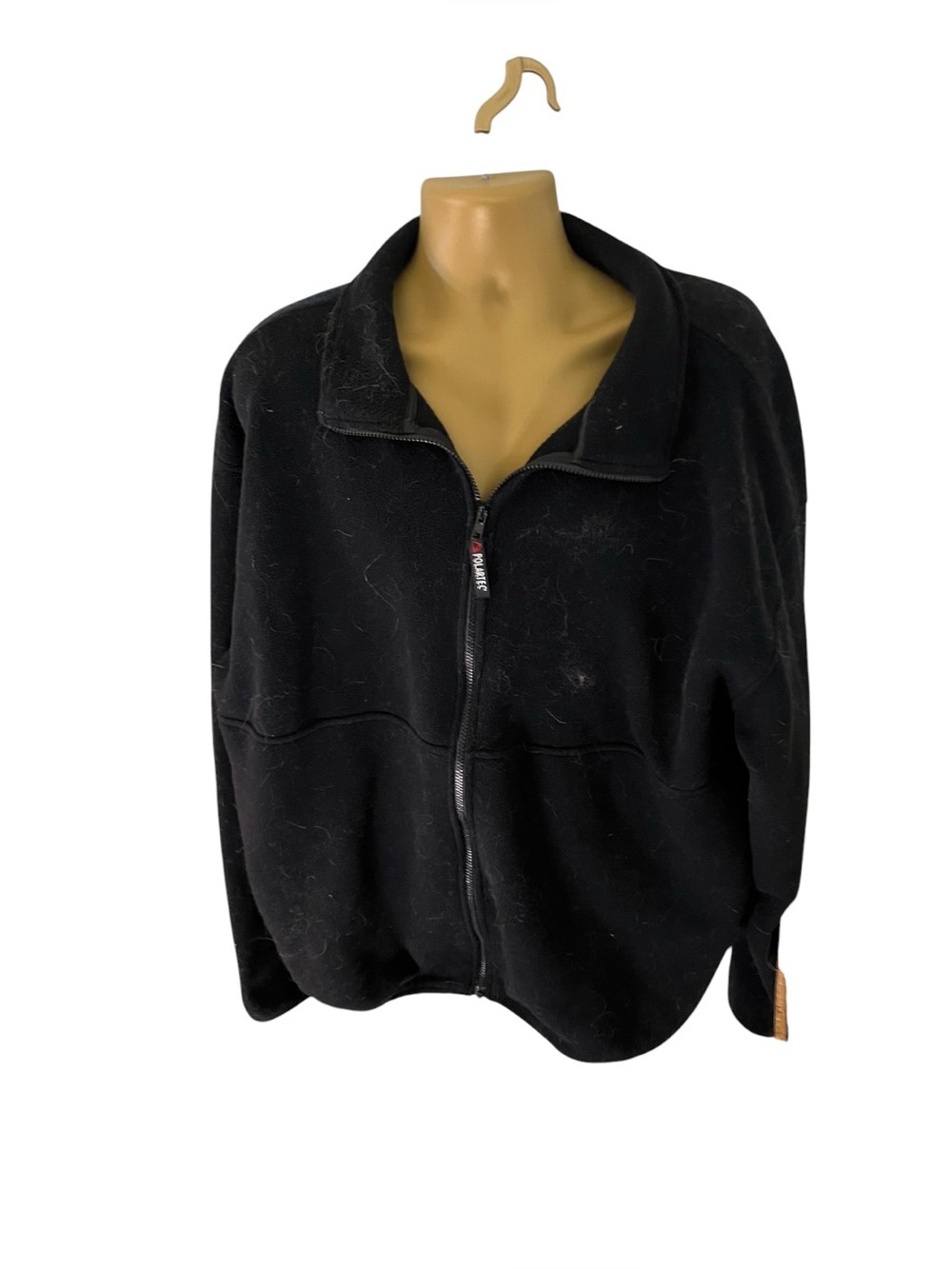 Vtg 90s Cabela’s Full Zip Fleece Jacket Outdoor Black 2XL